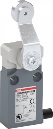 ABB LS20M46B11-U01 Positionsschalter Metall-Gehäuse IP67 Stahl-Rollenschwenkhebel verzinkt