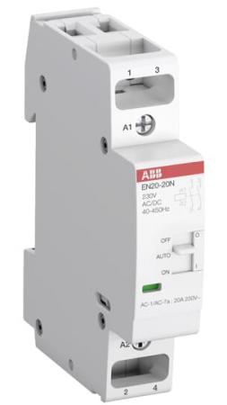 ABB EN20-20N-06 Installationsschütz 20 A, 2S/0Ö, 230 V AC/DC mit Handbetätigung