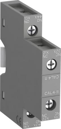 ABB CAL4-11-T Hilfskontaktblock, 2-polig, 1S+1Ö, seitliche Montage, VPE 10St