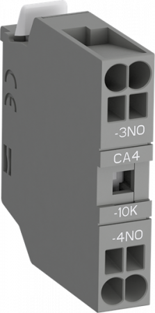 ABB CA4-10K Hilfskontaktblock, 1-polig, 1S, frontseitige Montage, Push-In Anschlussklemmen