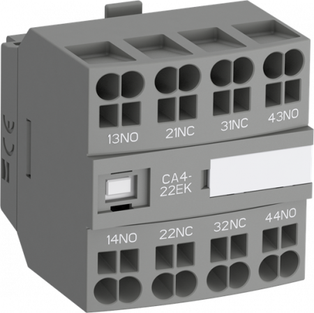 ABB CA4-40EK Hilfskontaktblock, 4-polig, 4S, frontseitige Montage Push-In Anschlussklemmen