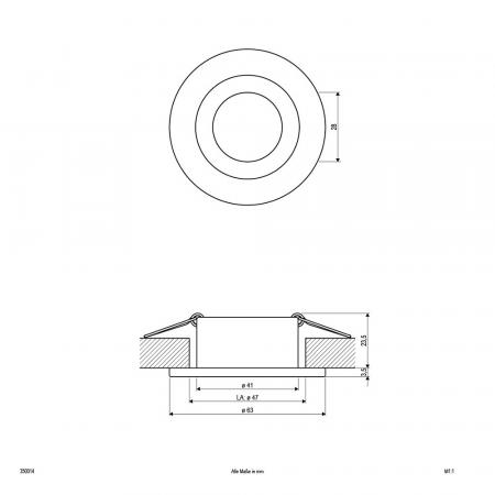 EVN Decken-Einbaustrahler für GU4 Leuchtmittel rund alu IP20 GZ4 12V EinbauØ47