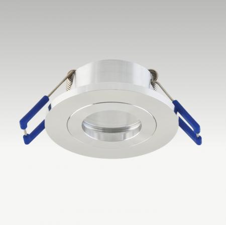 EVN 350014 Deckeneinbauleuchte Aluminium rund GZ4 12 V AC/DC dimmbar für Halogen und LED Einbaudurchmesser 47 mm