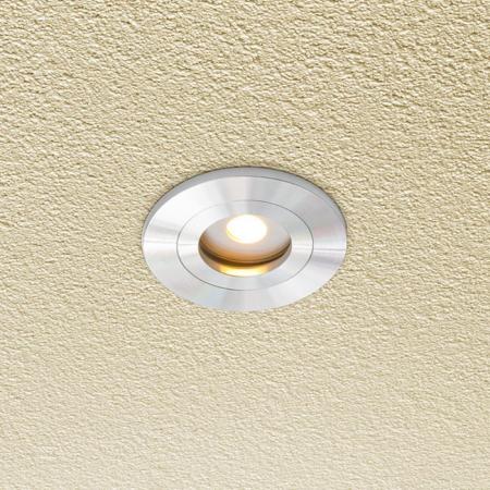 EVN Decken-Einbaustrahler für GU4 Leuchtmittel rund alu IP20 GZ4 12V EinbauØ47