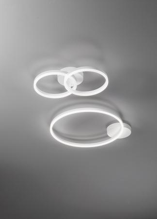 FABAS LUCE FAB-3508-61-102-01 Giotto LED Deckenleuchte Ø60cm 36W Warmweiß Weiß dimmbar Smartluce