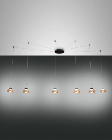 FABAS LUCE FAB-3547-46-125-01 Arabella LED Pendelleuchte 6-flammig 48W 3000K Amber Smartluce