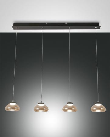 FABAS LUCE FAB-3547-48-125-01 Arabella LED Pendelleuchte 4-flammig Leiste 32W 3000K Amber Smartluce