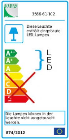 Plaza LED Deckenleuchte LED 1x12W Weiss Fabas Luce