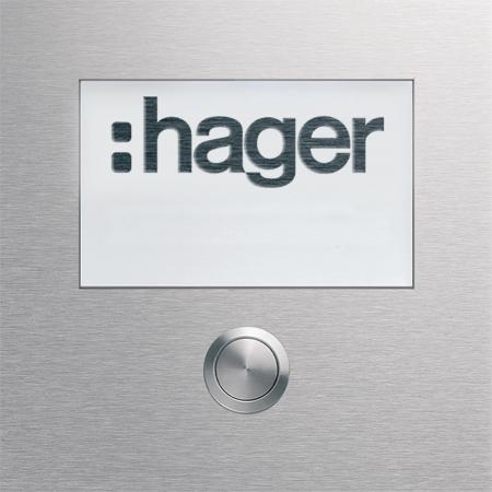 Hager Rund-Taster 1 WE LED-Schild gr. modular
