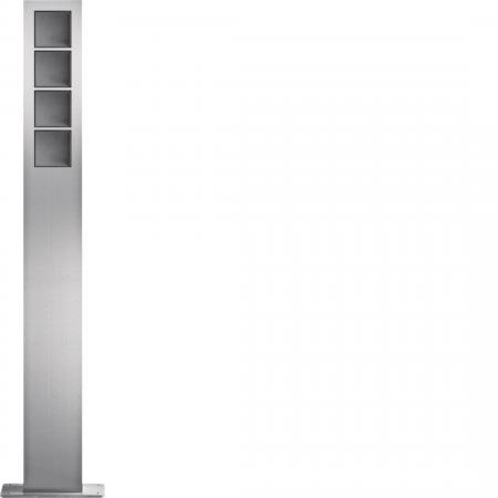Hager modular Standsäulen 4/1 Edelstahl matt