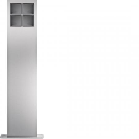Hager modular Standsäulen 4/2 Edelstahl matt