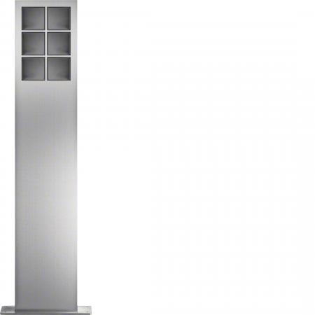 Hager modular Standsäulen 6/2 Edelstahl matt