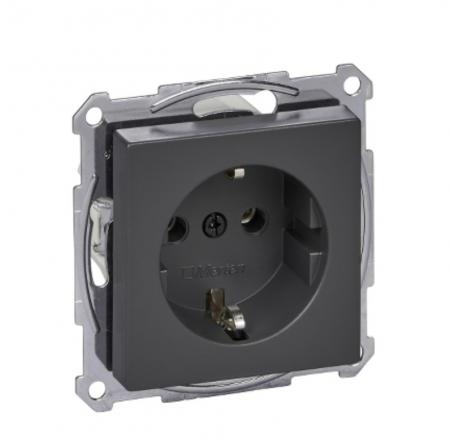 Schneider Electric Merten System M SCHUKO-Steckdose Anthrazit 16 A 250 V IP20 MTN2301-0414