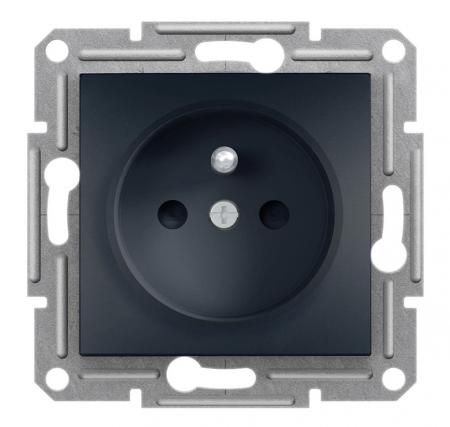Schneider Electric Asfora SCHUKO-Steckdose Anthrazit 16 A 250 V mit Shutter IP20 EPH2800271