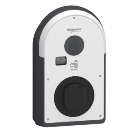 Schneider Electric EVB3I22N40MB EVlink Pro AC Wallbox 22 kW T2S Steckdose FI Typ B-EV eichrechtskonform IP55 IK10 NFC RFID