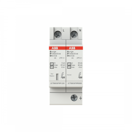 ABB OVR T2-T3 1N 20-275 P QS SPD Typ 2+3 für 230/400V TT-1Phasig 1P+N, Imax 20kA, In 5kA, Up 0, 9kV
