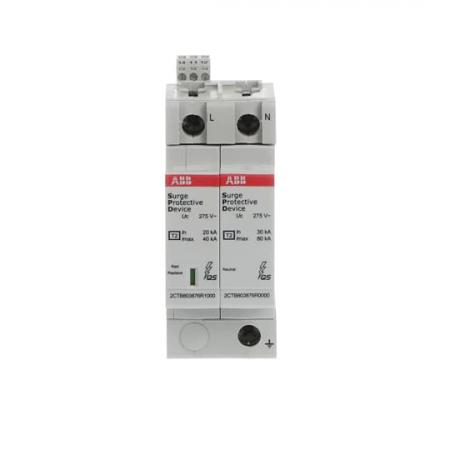 ABB OVR T2 1N 40-275 P TS QS SPD Typ 2 für 230/400V TT-1Phasig 1P+N, Imax 40kA, In 20kA, Up 1, 25kV, TS Telesignal
