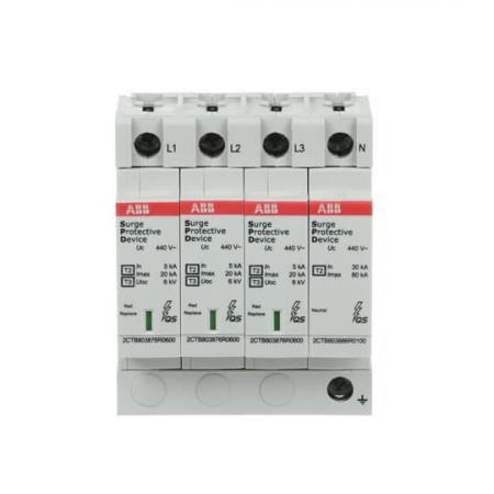ABB OVR T2-T3 3N 20-440 P QS SPD Typ 2 für 400/690 V TT-3Ph. + TN-S 3P+N, Imax 20kA, In 5kA, Up 1, 4kV