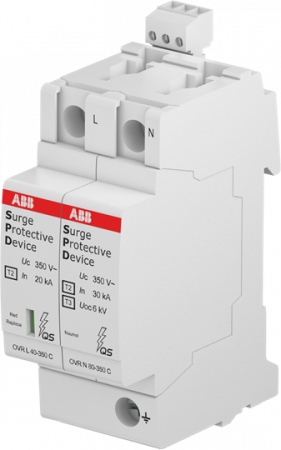 ABB OVR T2 1N 40-440 P TS QS SPD Typ 2, TT- und TN, 1phasig, 2polig, 440V, Imax=40kA
