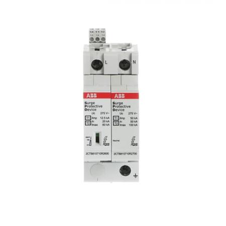 ABB OVR T1-T2 1N 12.5-275s P TS QS Kombi-Ableiter T1-T2 12.5kA/Pol, TT/TN 1+N, Uc 275 V, Up 1, 3 kV TS