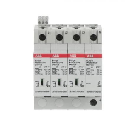 ABB OVR T1-T2 3N 12.5-275s P TS QS Kombi-Ableiter T1-T2 12.5kA/Pol, TT/TNS 3+N, Uc 275 V, Up 1, 3 kV TS