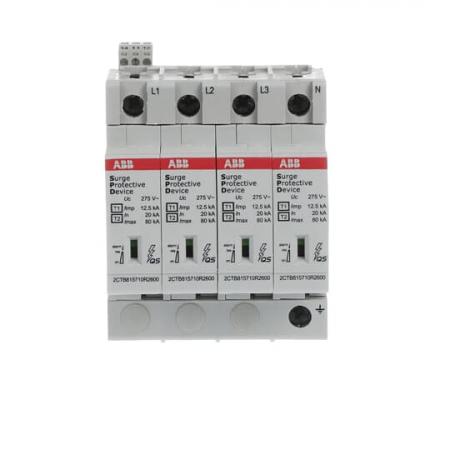 ABB OVR T1-T2 4L 12.5-275s P TS QS Kombi-Ableiter T1-T2 12.5kA/Pol, TNS 4+0, Uc 275 V, Up 1, 1kV TS