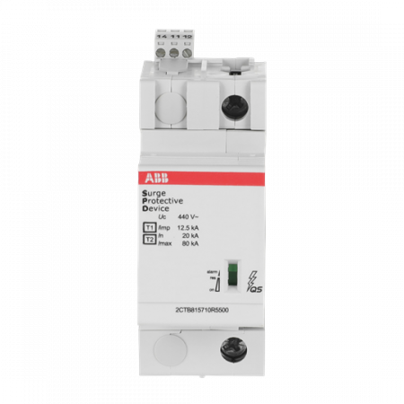 ABB OVR T1-T2 12.5-440s P TS QS Kombi-Ableiter T1-T2 12.5kA/Pol, 1-polig Uc 440V, Up 1, 6 kV, TS