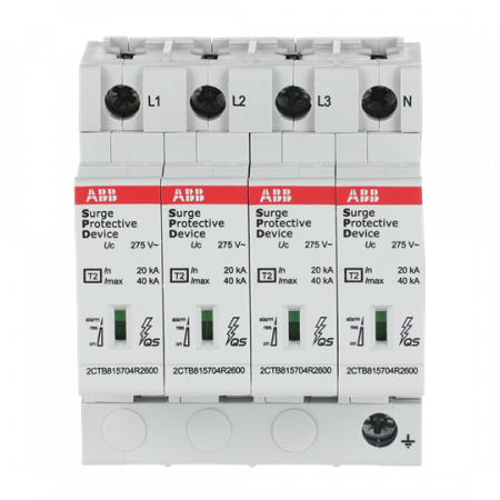ABB OVR T2 4L 40-275s P QS SPD T2 mit Reserve-Varistor 230/400 V TNS 4P 4P, Imax 40kA, In 20kA, Up 1, 5kV