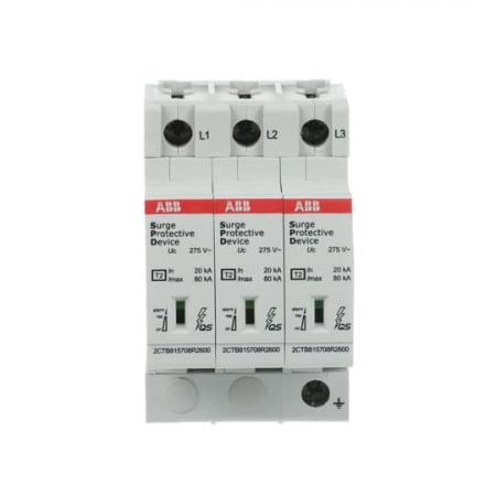 ABB OVR T2 3L 80-275s P TS QS SPD T2 mit Reserve-Var. 230/400 V TNC 3P 3P, Imax 80kA, In 30kA, Up 1, 8kV, TS