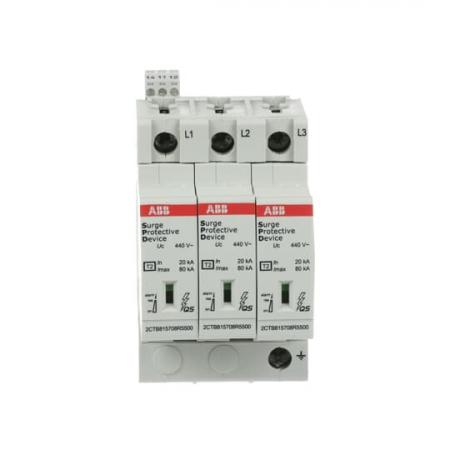 ABB OVR T2 3L 80-440s P TS QS SPD T2 mit Reserve-Var. 400/690 V TNC 3P 3P, Imax 80kA, In 30kA, Up 2, 4kV, TS