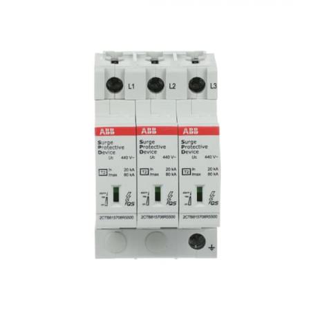 ABB OVR T2 3L 80-440s P QS SPD T2 mit Reserve-Varistor 400/690 V TNC 3P 3P, Imax 80kA, In 30kA, Up 2, 4kV