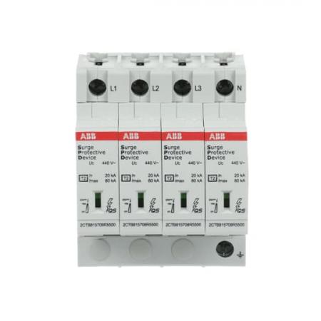 ABB OVR T2 4L 80-440s P QS SPD T2 mit Reserve-Varistor 400/690 V TNS 3P 4P, Imax 80kA, In 30kA, Up 2, 4kV