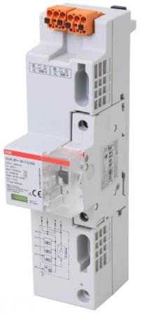 ABB OVR ZP+ 3L 7.5-255 MCB6 SPD T1+2+3, 3p TNC, 7.5/22.5kA + Spannungsabgriff mit LS 25kA B6A Einsatz Gebäude ohne äußeren Blitzschutz