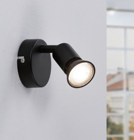 Paulmann Wand- und Deckenspot Carolina für GU10 LED Schwarz matt Metall 66755