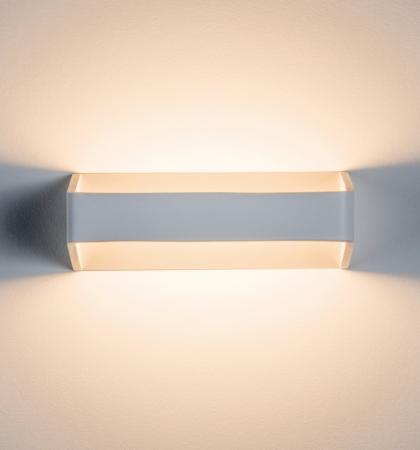 Dezente LED-Wandleuchte Bar Modern Art in Weiß aus Aluminium mit warmweißem Licht Paulmann 70790