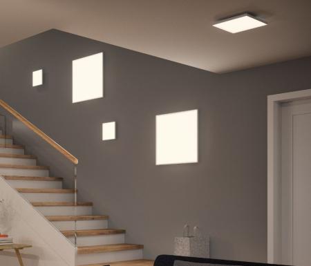 Ultraflaches Rahmenloses LED Panel dimmbar 295x 295mm in Weiß matt 230V Metall Paulmann 79821