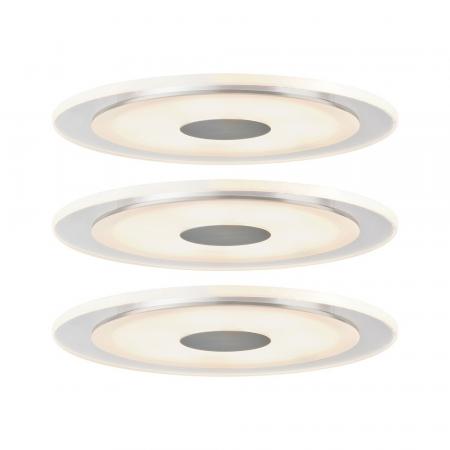 Paulmann 92543 Premium Einbauleuchte Set Whirl rund LED 3x6W 150mm Alu gedreht/Satin