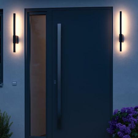 Paulmann 94743 LED Außenwandleuchte Stan modern seewasserresistent Spritzwasser geschützt  600mm warmweiß 9W 220lm 230V  Anthrazit  Aluminium