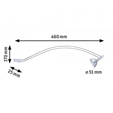 Schrankleuchte Galeria Assistent II LED Chrom Metall Paulmann 99909 - Assistance-Leuchte