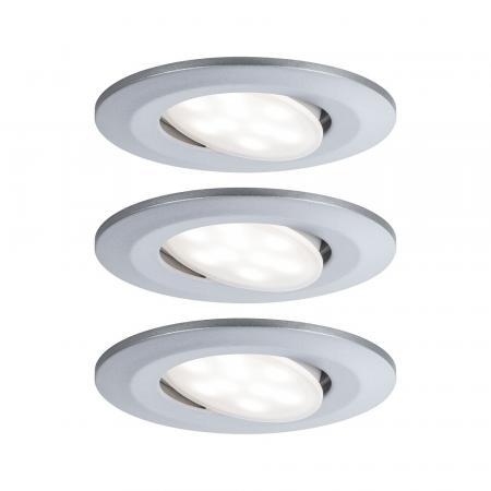 Paulmann 99933 Einbauleuchte Set Calla BBC/IP65 dim rund schwenk LED 3x560lm 4000K 6.5W Chrom