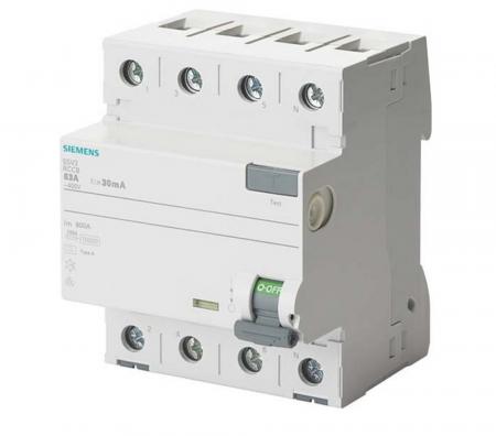 Siemens SENTRON FI-Schutzschalter 5SV3444-6 4-polig Typ A 40A 100mA 400V