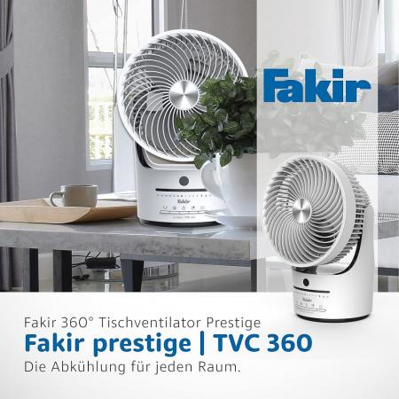 Fakir prestige TVC 360 Tischventilator weiß/schwarz