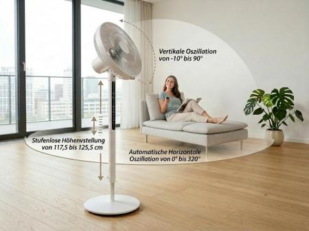 Fakir 6970009 Standventilator VC 80 DC weiß