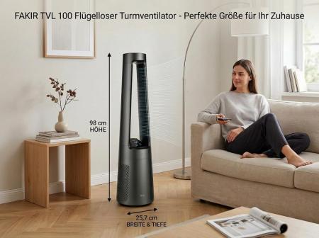 Fakir TVL 100 Turmventilator Anthrazit