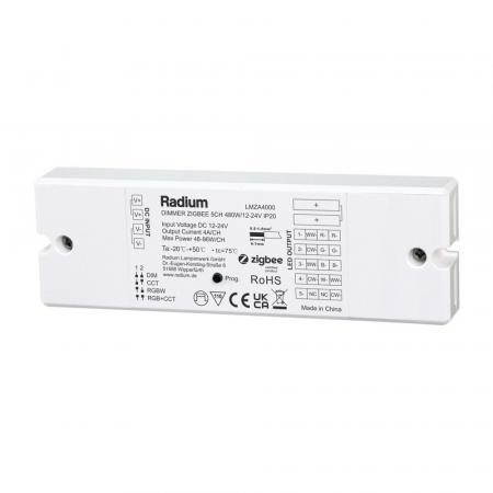 Radium Zigbee Dimmer 5-Kanal 480W, 12–24V, RGBW, IP20, Art.-Nr. LMZA4000