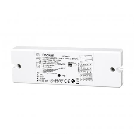 Radium Universeller Zigbee-Dimmer 5-Kanal RGBW 480W 12–24V, 4A/Kanal, IP20, Art.-Nr. LMZA4378