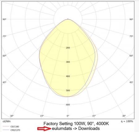 Radium LED Hallenleuchte Star IP65 60–100W 16000lm 4000–6500K CCT 60°/90°/110° IK08