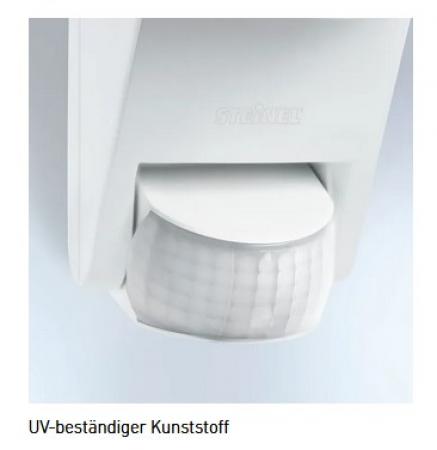 STEINEL L 585 S Außenwandleuchte mit Bewegungssensor in Weiß mit Kristallglaskugel