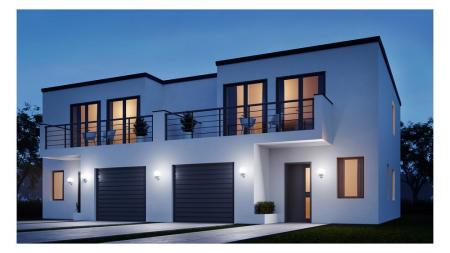 STEINEL L 585 S Außenwandleuchte mit Bewegungssensor in Weiß mit Kristallglaskugel