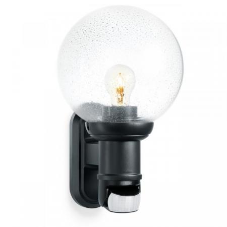 STEINEL L 560 S Sensor-Außenwandlampe in Schwarz  mit Kristallglaskugel